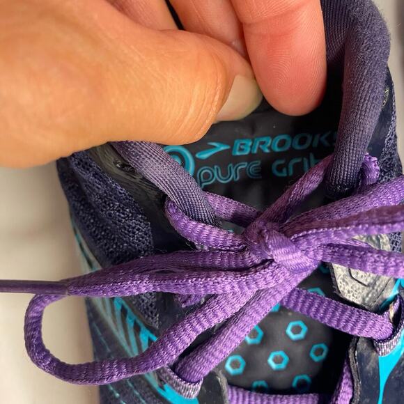 Women's Brooks Pure Grit 5 Trail Running Shoes Purple Black Size 8.5 Hiking - Picture 6 of 16